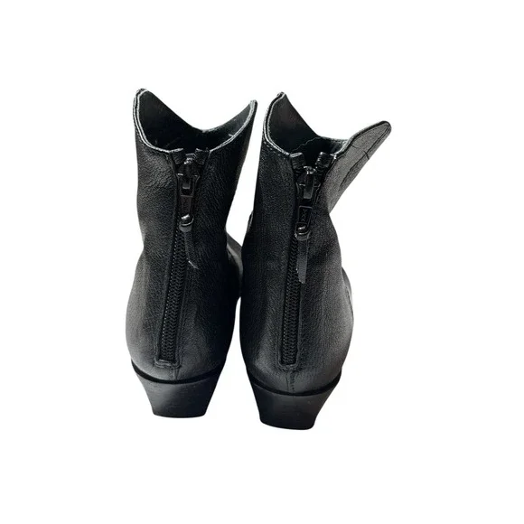 STUART WEITZMAN‎ Womens Black Pebbled Leather Ankle Boots Size 8 Back Zip - Picture 6 of 14